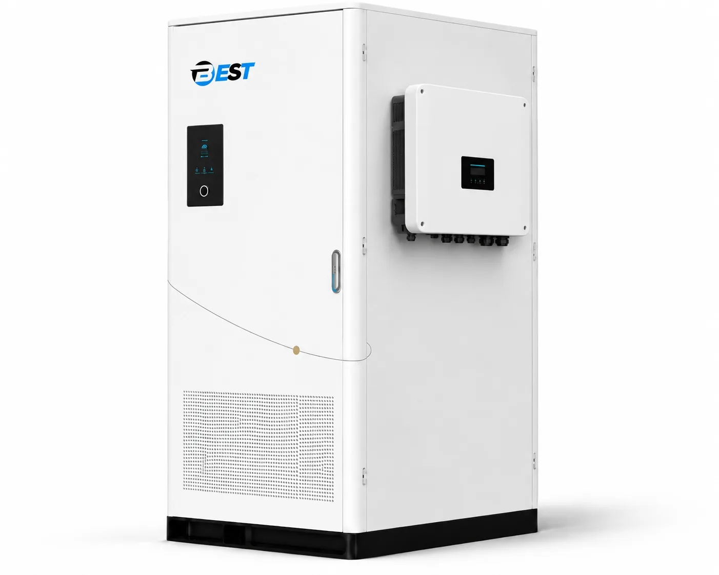 Focal Vault outdoor battery cabinet with a right-side inverter