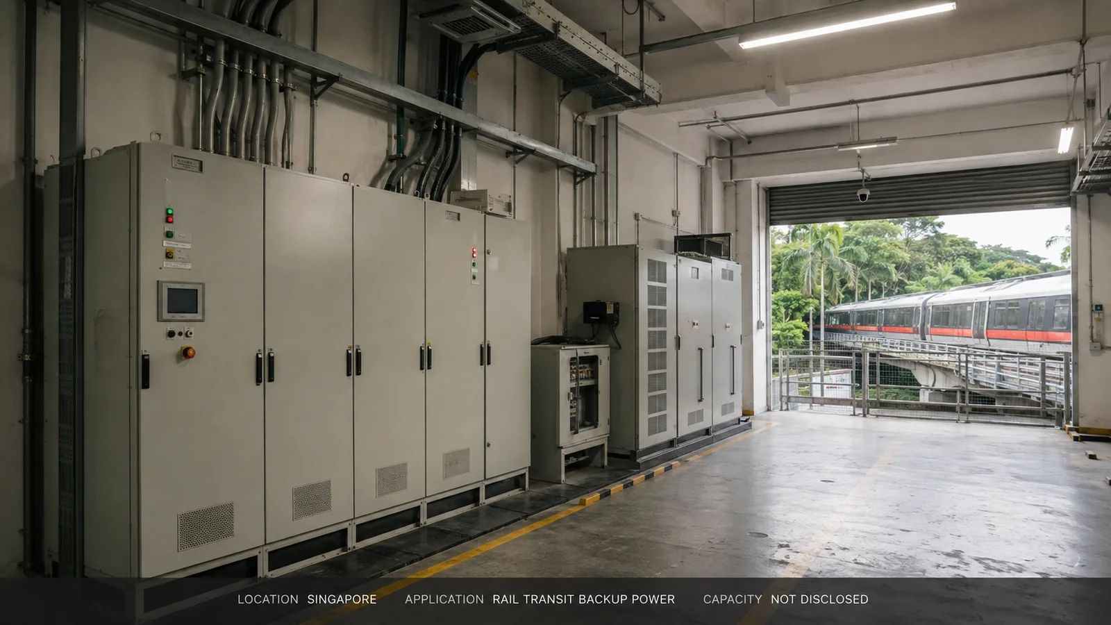 Apparecchiature di backup per le operazioni ferroviarie di Singapore